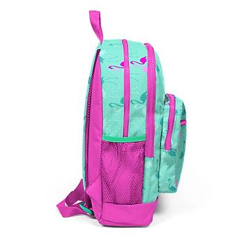 Coral High Kids Su Yeili Neon Pembe Flamingo Desenli Drt Blmeli Okul Srt antas 23111