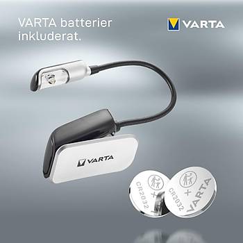 Varta Kitap Okuma Feneri, 2xCR2032 Pil Dahil, Gm