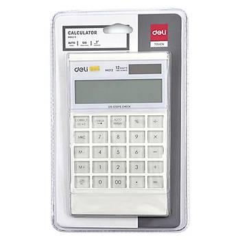 Deli M01211 Hesap Makinesi Touch 12 Hane Beyaz