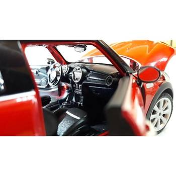 Welly 1-24 Mini Cooper Hatch 2014 Red W/Black Roof Model Araba