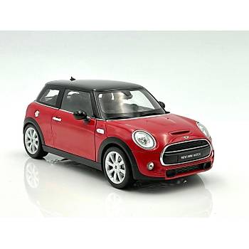 Welly 1-24 Mini Cooper Hatch 2014 Red W/Black Roof Model Araba