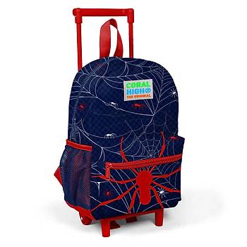 Coral High Minik Yuva ekekli Srt antas Lacivert Krmz rmcek Desenli ki Blmeli 24017
