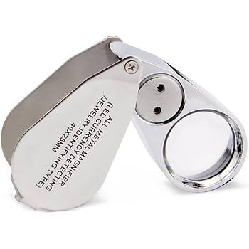 Generic 40X 25mm All Metal Magnifier Jeweller LED UV Lens Jewelery Loupe Magnifier
