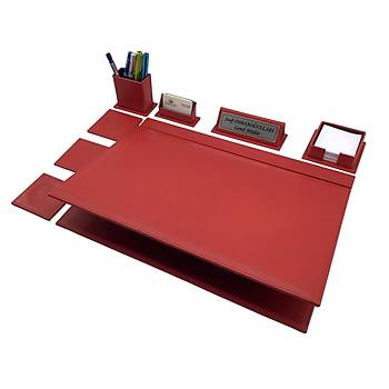 Inn Design Ab-I Hayat 5 Para Smen Takm Suni Deri Krmz ST-1515