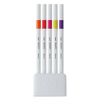 Uni-Ball Emott 0.4 Fne Akrilik Ulu Kalem 5'li Set Pem-Sy/5C No:2