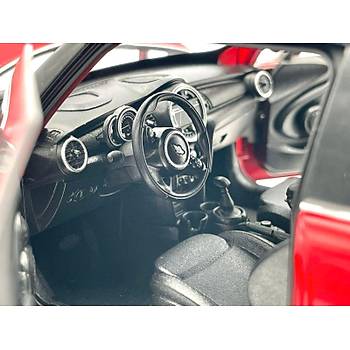 Welly 1-24 Mini Cooper Hatch 2014 Red W/Black Roof Model Araba