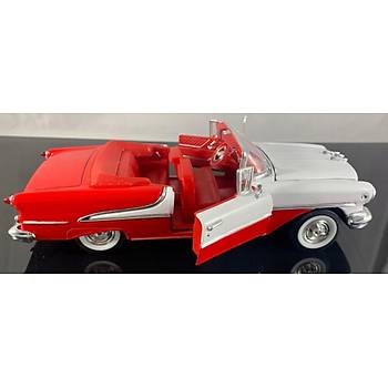 Welly 1:24 1955 Oldsmobile Super 88 Red-White Model Araba