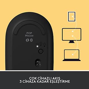 Logitech POP Emoji Sar Optik Kablosuz Mouse - 910-006546