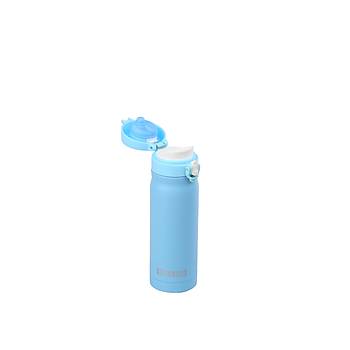 Bear&Deer Otomatik Kapak Mavi elik Matara 400 Ml - MT0032
