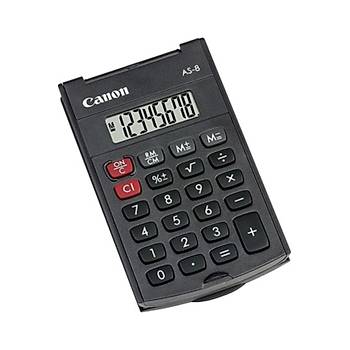 Canon As-8 Cep Hesap Makinesi 8 Haneli Kapakl
