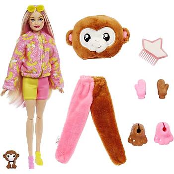 Barbie Cutie Reveal Bebekler Barbie Tropikal Orman Serisi - Maymun (MONKEY)