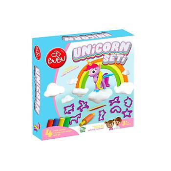 Bu-Bu Unicorn 4 Renk 8 Para Oyun Hamuru Seti