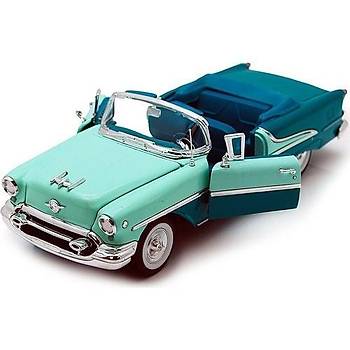 Welly 1:24 1955 Oldsmobile Super 88 Turquoise - Green Model Araba