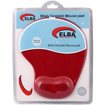 Elba K06152 Bileklikli Jel Mouse Pad Krmz