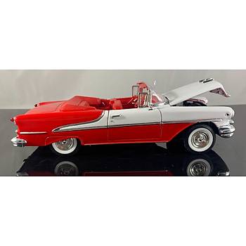 Welly 1:24 1955 Oldsmobile Super 88 Red-White Model Araba