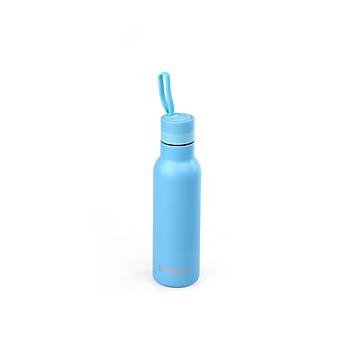 Bear&Deer Silikon Tutacakl Mavi elik Matara 500 Ml - MT0030