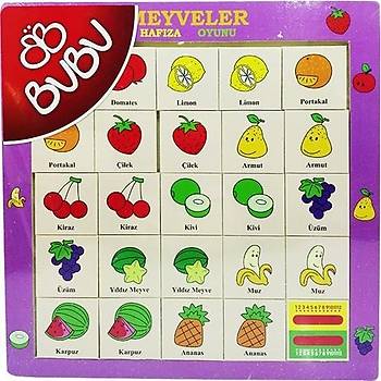 Bu-Bu Ahap Puzzle Meyveler Hafza Oyunu 30X30 Cm