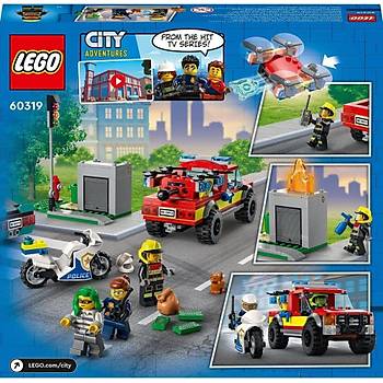 LEGO City İtfaiye Kurtarma Operasyonu ve Polis Takibi 60319 - 295 Parça