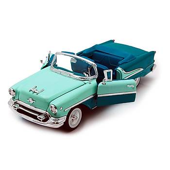 Welly 1:24 1955 Oldsmobile Super 88 Turquoise - Green Model Araba
