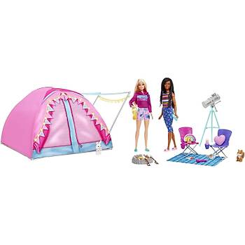 Barbie Malibu Ve Brooklyn Kampta Oyun Set  HGC18