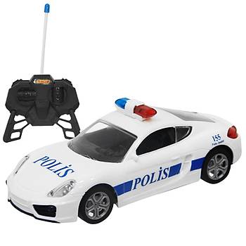 1:20 Uzaktan Kumandal Aztec arjl Polis Arabas 20 cm. - Beyaz