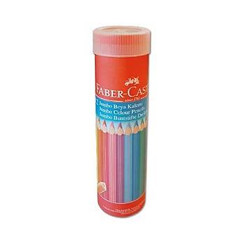 Faber-Castell   Boya Kalemi 12 Renk  Jumbo Tam Boy Tüp Üçgen