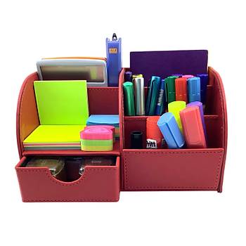 Inn Design Masast Dzenleyici Deri Organizer Efsun Nostalji ekmeceli Kalemlik Krmz  DD-1015