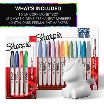 Sharpie Fine Kumbara Hediyeli 16l Set, Tek Boynuz