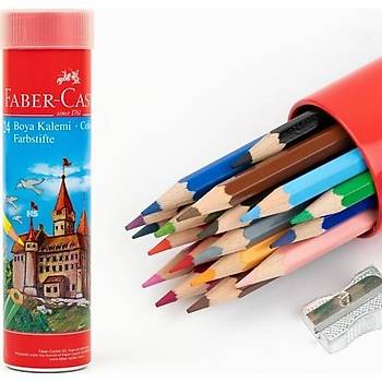 Faber Castell Metal Tpte Kuru Boya Kalemi 24 Renk Tam Boy