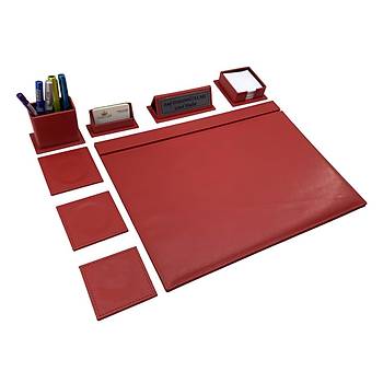 Inn Design Ab-I Hayat 5 Para Smen Takm Suni Deri Krmz ST-1515