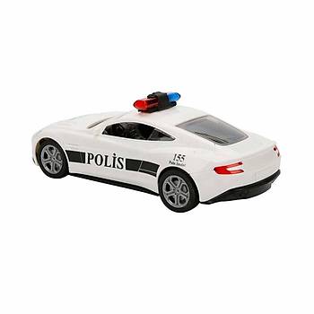 Sunman 1:20 Uzaktan Kumandal Suncon Ikl Beyaz Polis Arabas 21 cm