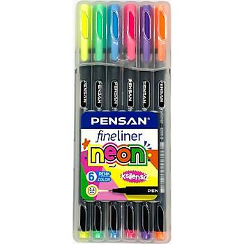 Pensan 6300 Hp Fineliner 0.4 Mm Neon Renkler 6'L Kalem Seti
