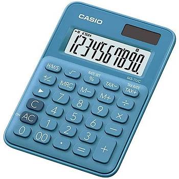 Casio Ms-7Uc-Bu 10 Hane Mavi Masa st Hesap Makinesi
