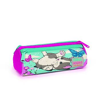 Coral High Kids Su Yeili Pembe Kedi Desenli  Blmeli Kalem antas 22007
