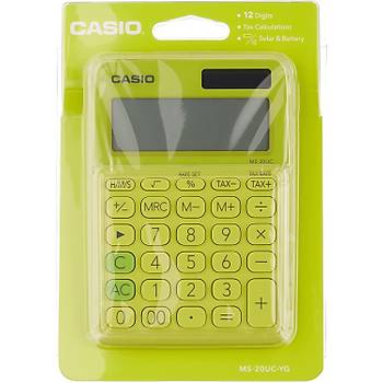 Casio MS-20UC-YG 12 Hane Sar Masa st Hesap Makinesi