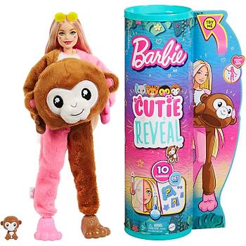 Barbie Cutie Reveal Bebekler Barbie Tropikal Orman Serisi - Maymun (MONKEY)