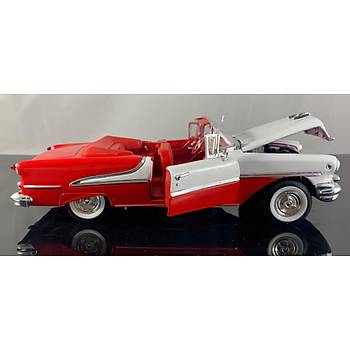 Welly 1:24 1955 Oldsmobile Super 88 Red-White Model Araba