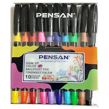 Pensan Tkenmez Kalem 10'Lu Renk