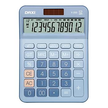 Daxi X-200 Mavi 12 Haneli Hesap Makinesi