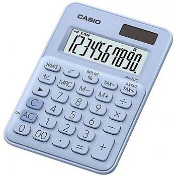 Casio MS-7UC-LB 10 Hane Ak Mavi Masa st Hesap Makinesi