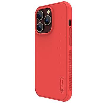 Nillkin Phone 14 Pro Max iin Nillkin Super Frosted Shield Pro klf - Krmz