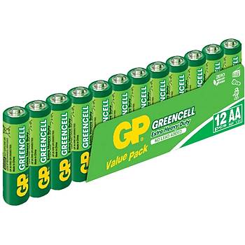 GP Greencel R6 AA Boy inko Kalem Pil 12li Paket GP15G-VS12