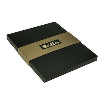 Scriksssd 100-2 - Premium Defter A5 Sundance Kahverengi & 800 Roller Kalem Titanyum Krom