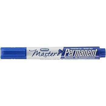 Mas 6406 Permanent Marker Yuvarlak U Mavi