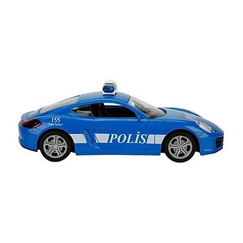 Sunman 1:20 Uzaktan Kumandalı Suncon Usb Şarjlı Işıklı Polis Arabası 20 cm. - Mavi