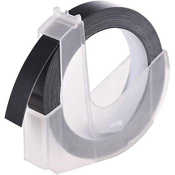 Need 3D Kabartma erit Etiketi 9mmx3mt Siyah Dymo Junior ve Omega Makine Uyumlu