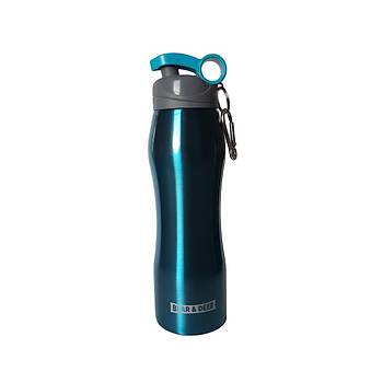 Bear & Dear nce Pipetli Metalik Mavi Klipsli Matara 750 Ml - MT0035