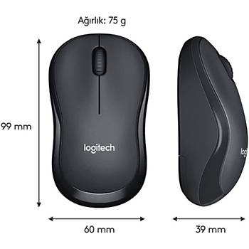 Logitech M221 Silent Sessiz Charcoal Kablosuz Mouse - 910-006510