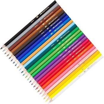 Faber Castell Metal Tpte Kuru Boya Kalemi 24 Renk Tam Boy