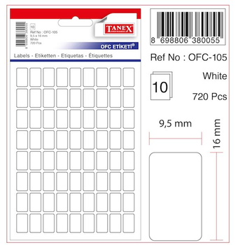 TANEX OFS ETKET OFC-105 BEYAZ